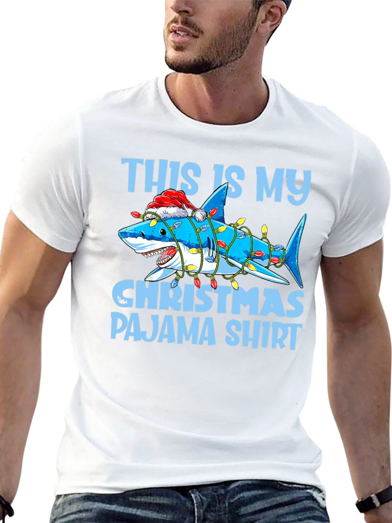 Shark Christmas Pajama Shirt