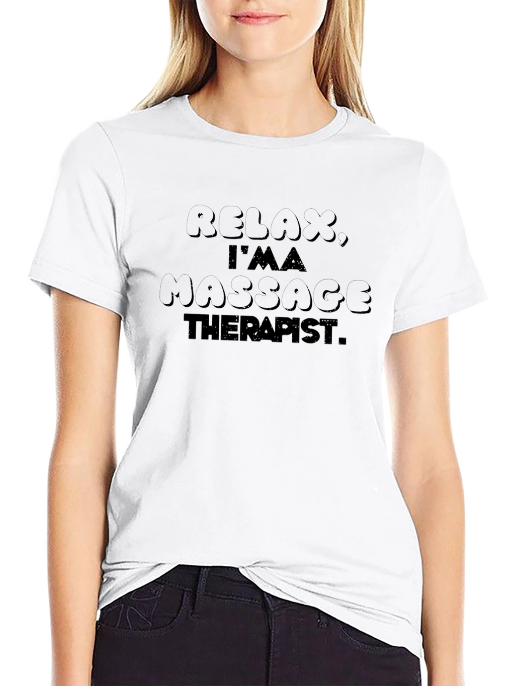 Relax Im A Massage Therapist Black T-Shirt