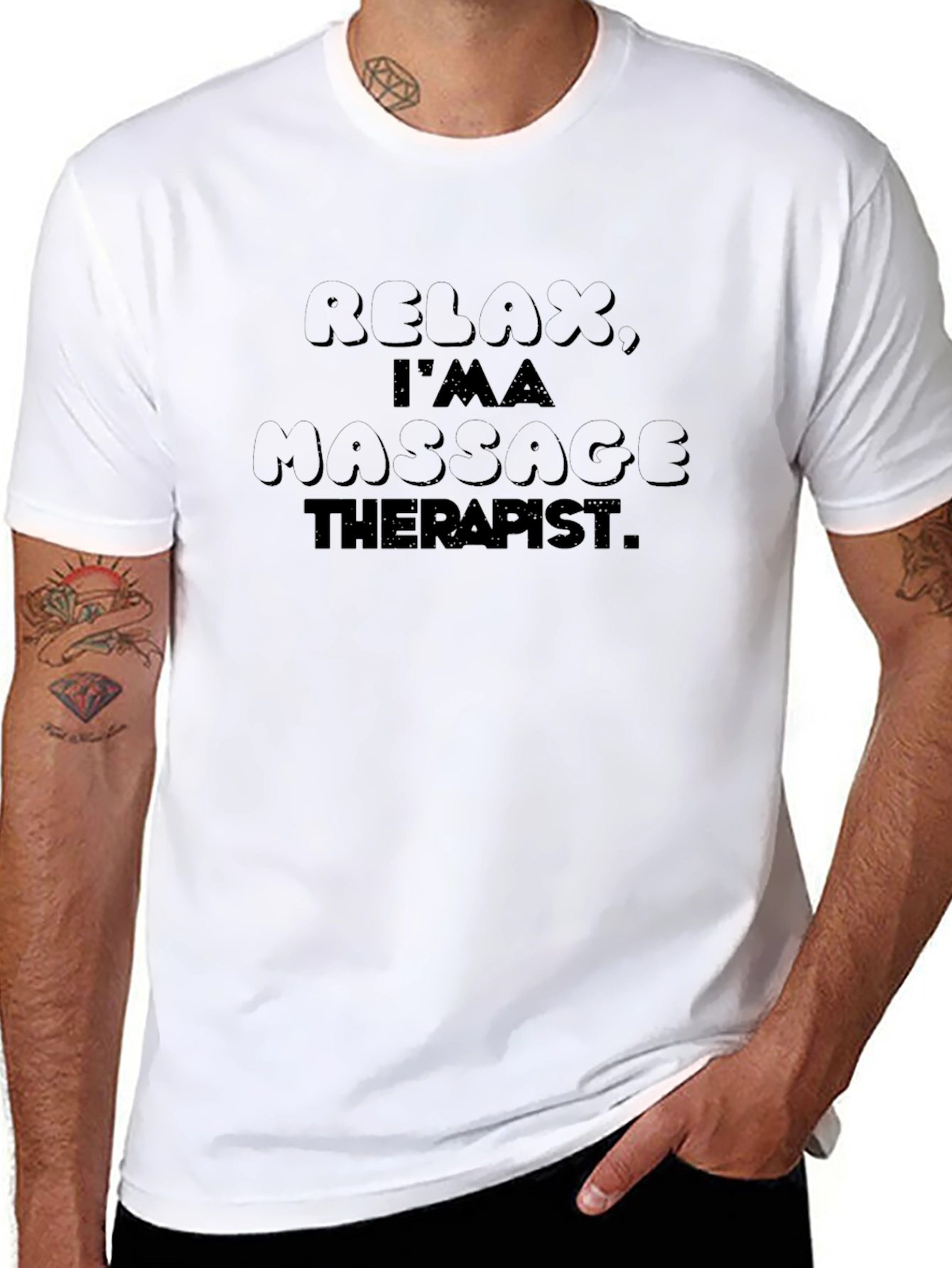 Relax Im A Massage Therapist Black T-Shirt