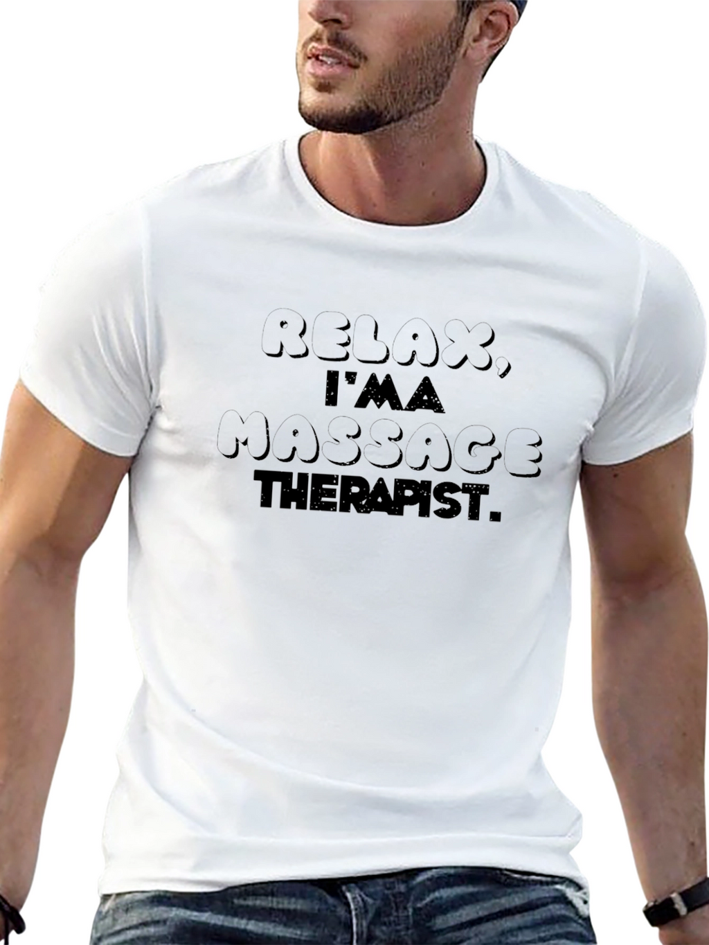 Relax Im A Massage Therapist Black T-Shirt