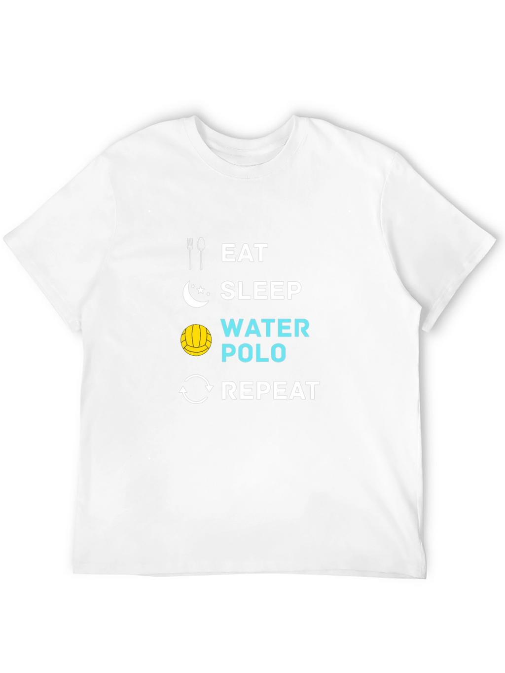 Eat Sleep Water Polo Repeat Black T-Shirt