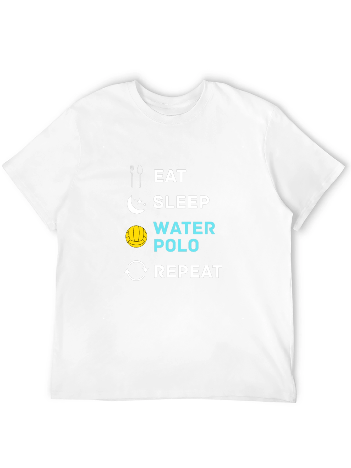 Eat Sleep Water Polo Repeat Black T-Shirt