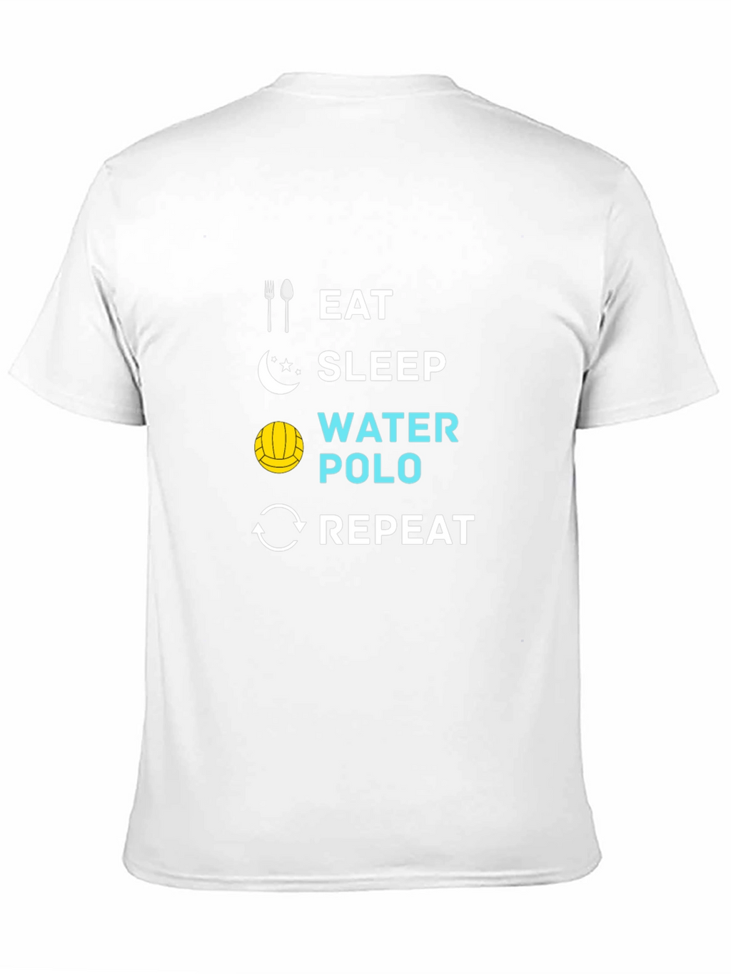 Eat Sleep Water Polo Repeat Black T-Shirt
