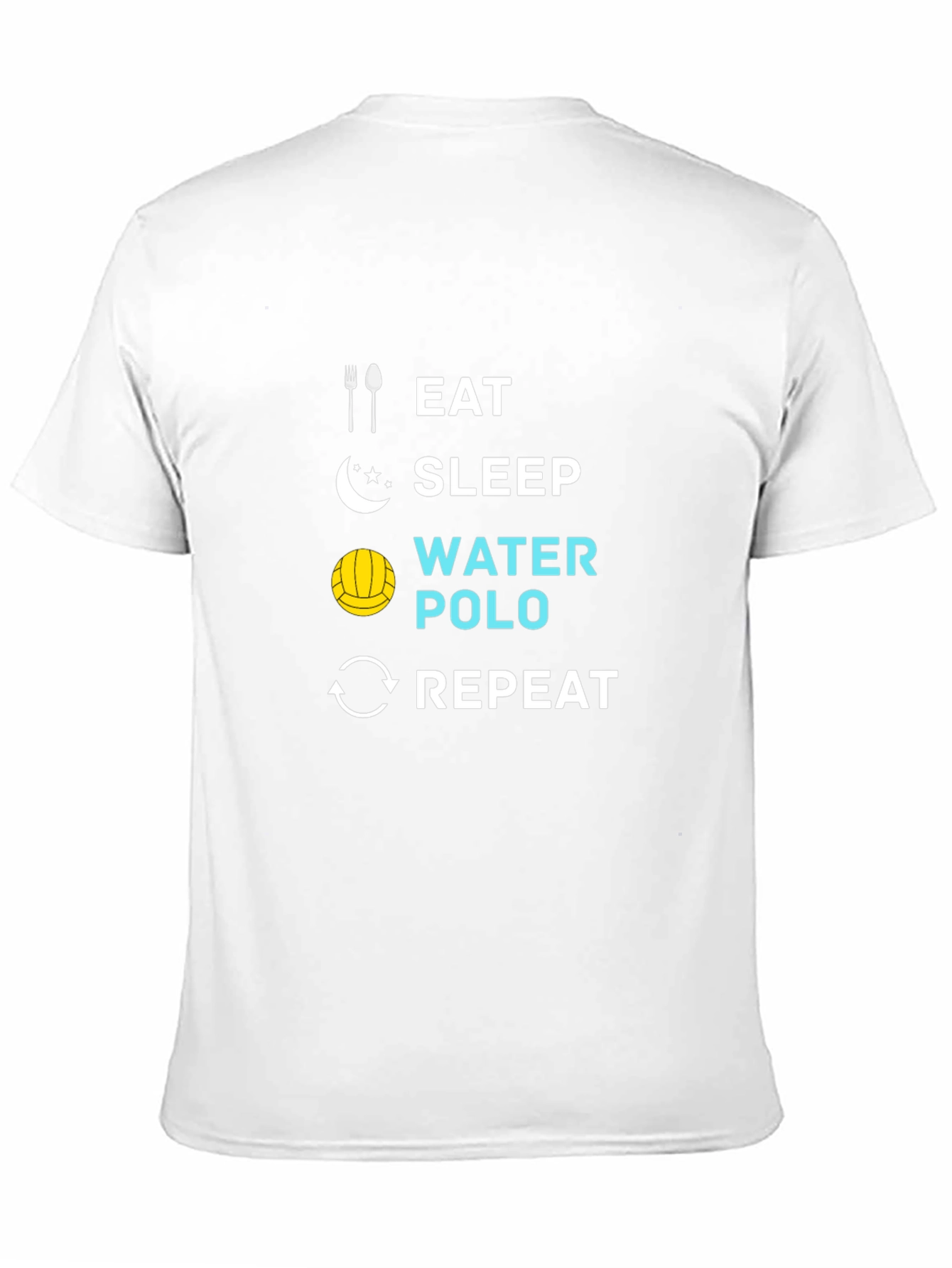 Eat Sleep Water Polo Repeat Black T-Shirt