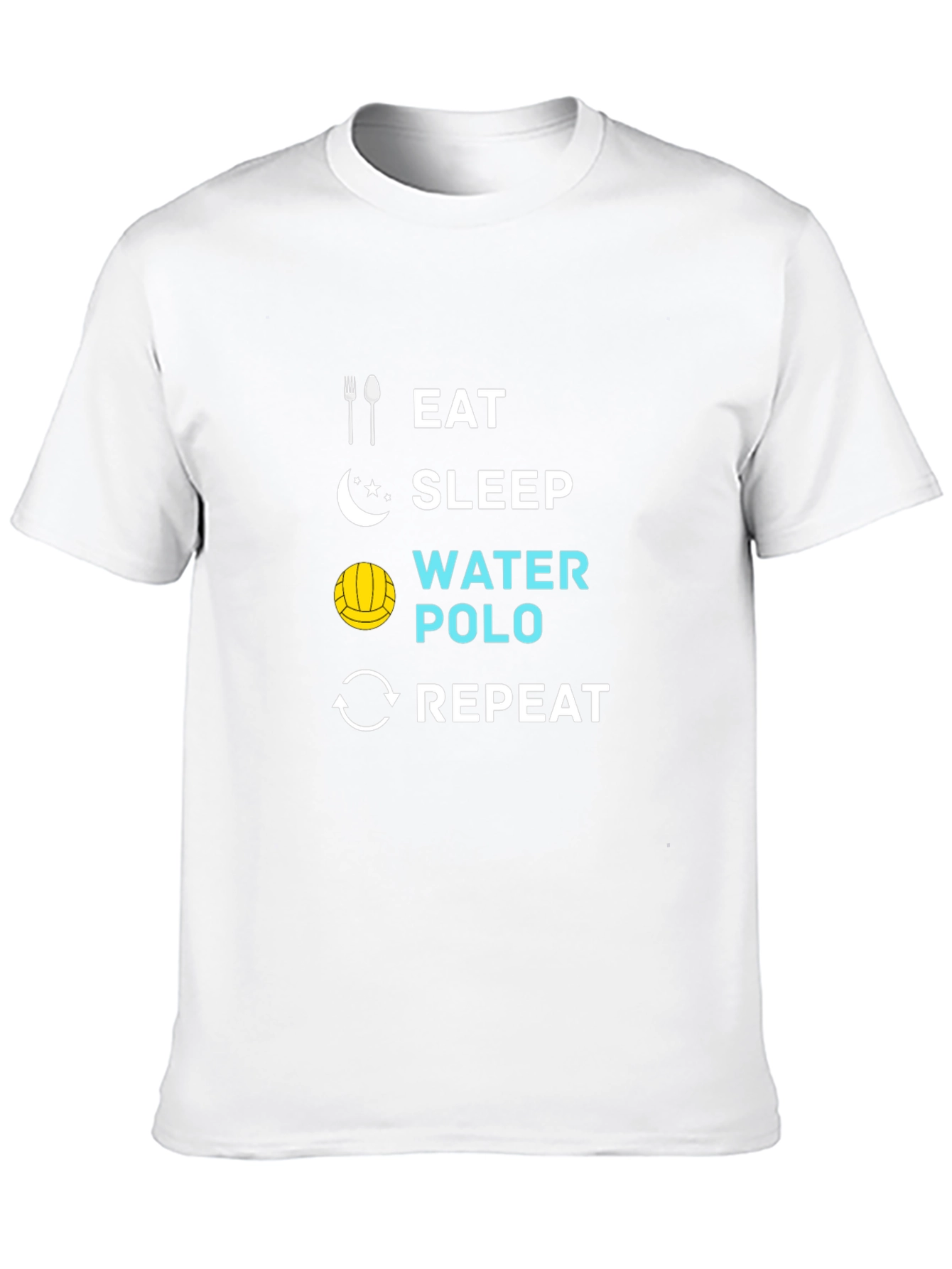 Eat Sleep Water Polo Repeat Black T-Shirt