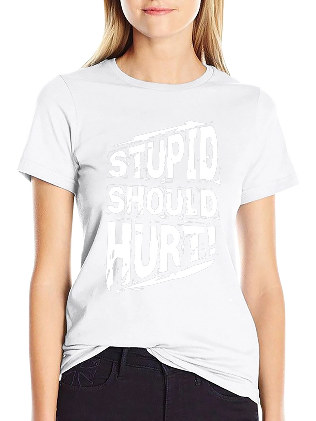 Stupid Should Hurt! Black Graphic Tee