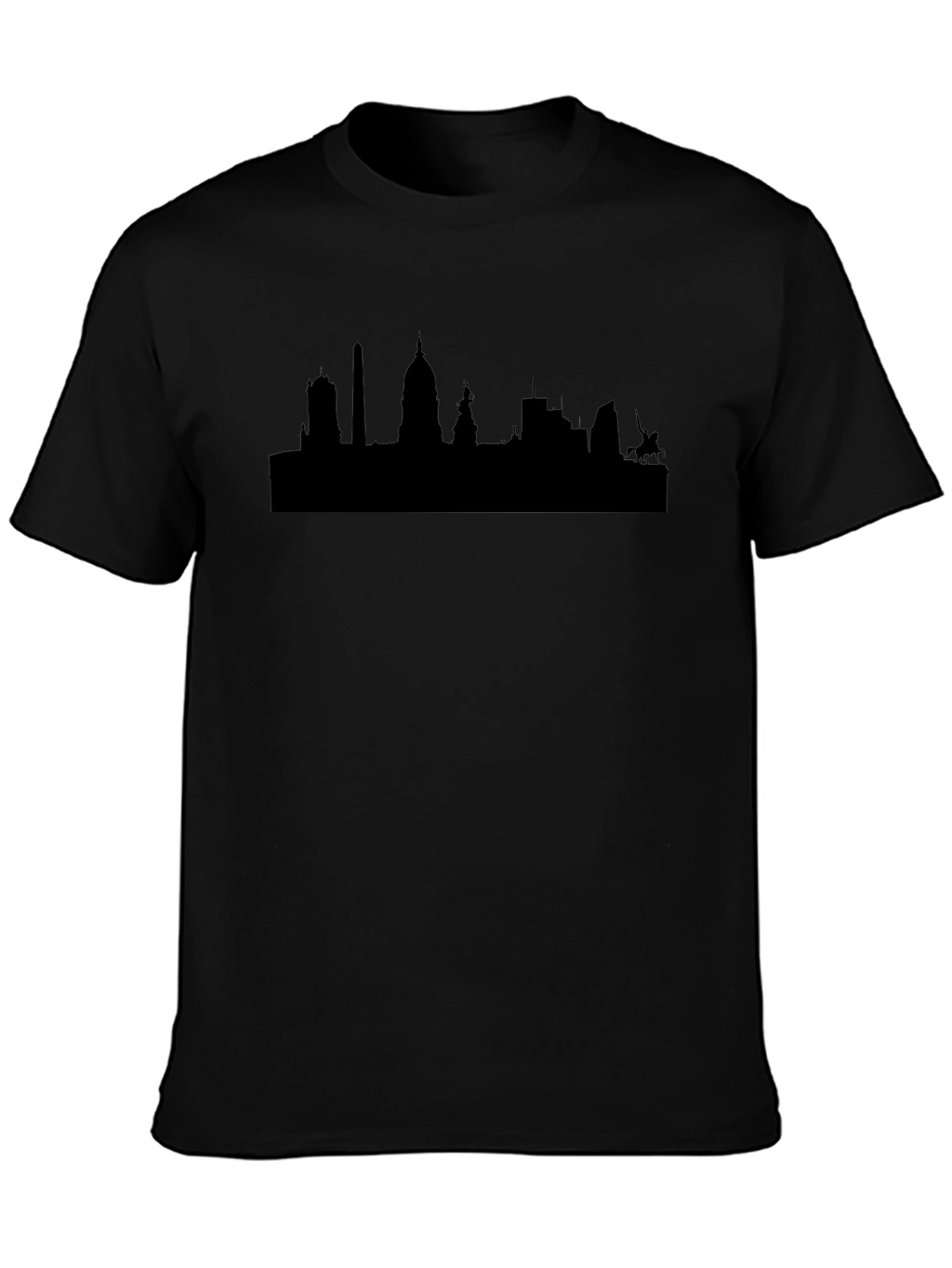 Cityscape Silhouette T-Shirt - Classic Black Tee