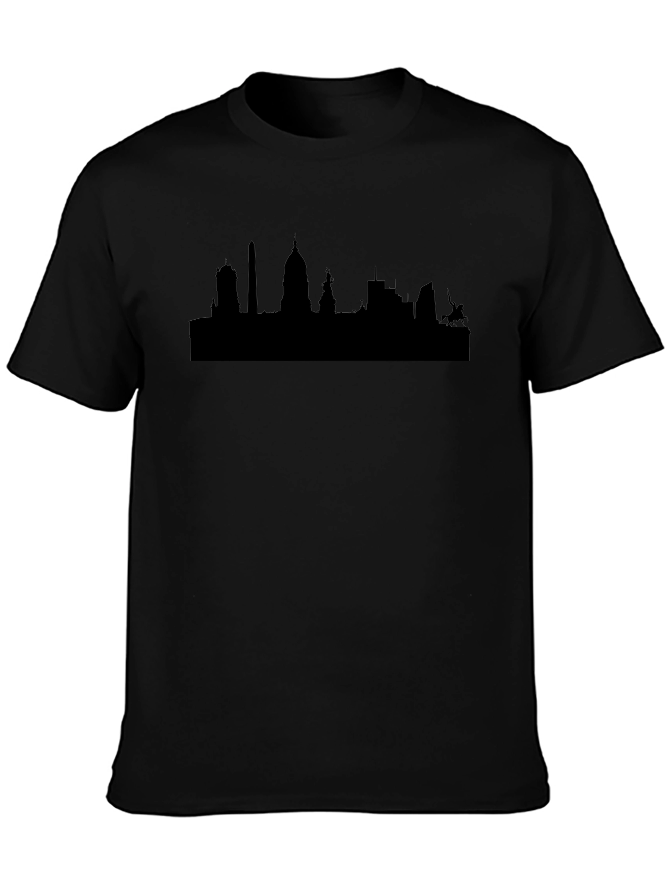 Cityscape Silhouette T-Shirt - Classic Black Tee