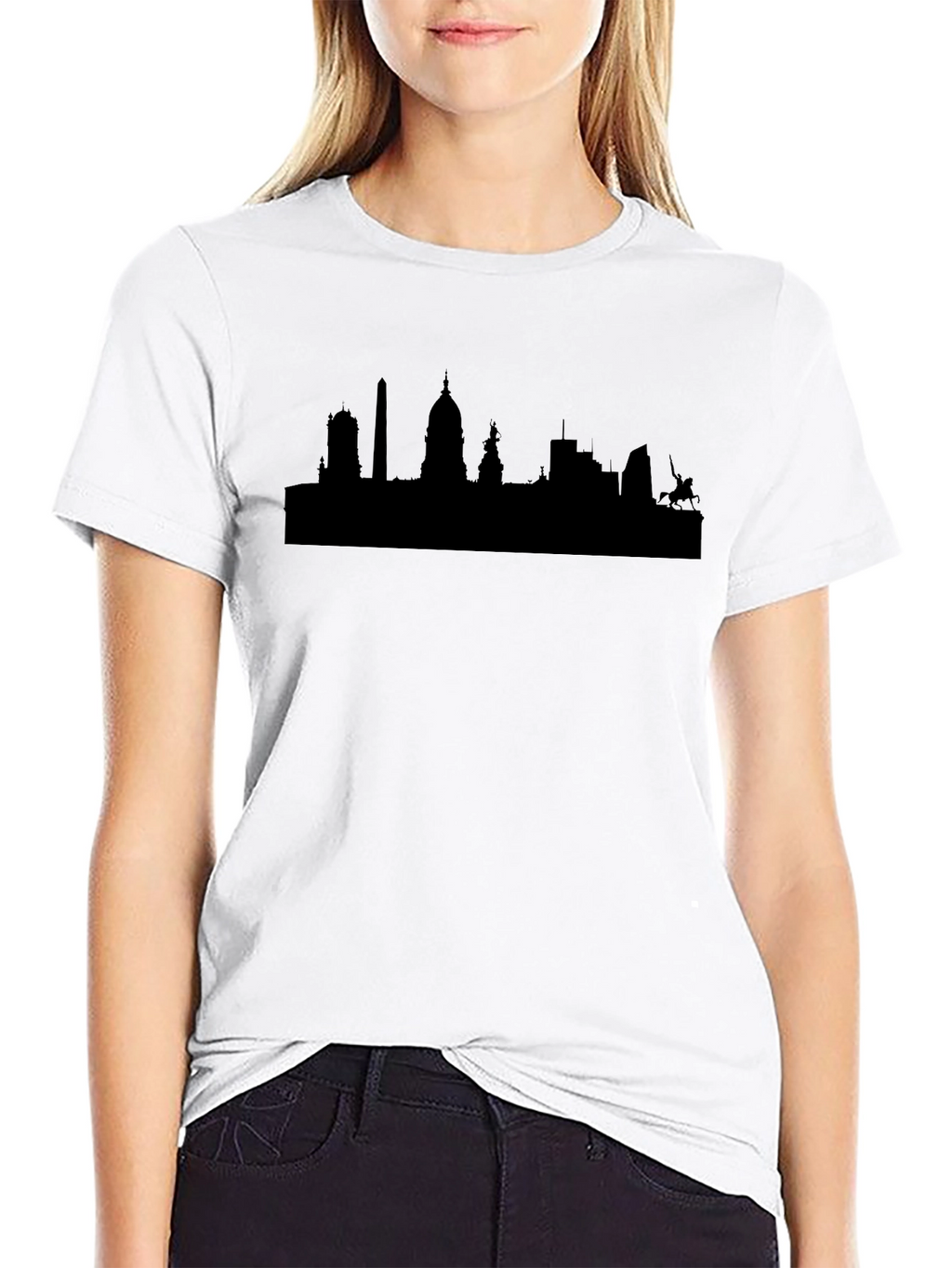 Cityscape Silhouette T-Shirt - Classic Black Tee
