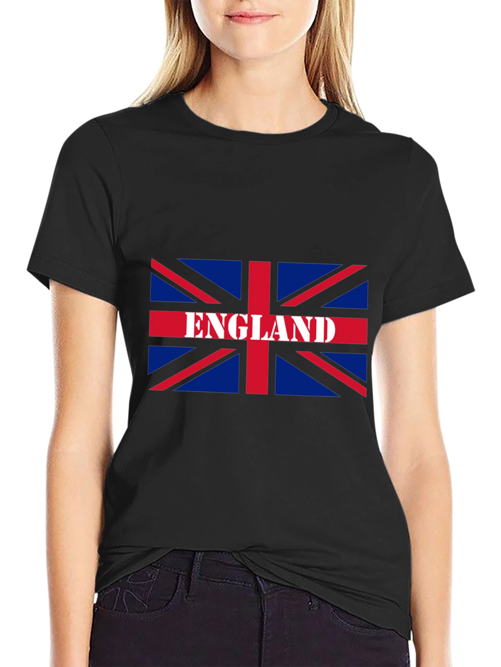England Flag Graphic T-Shirt - Black