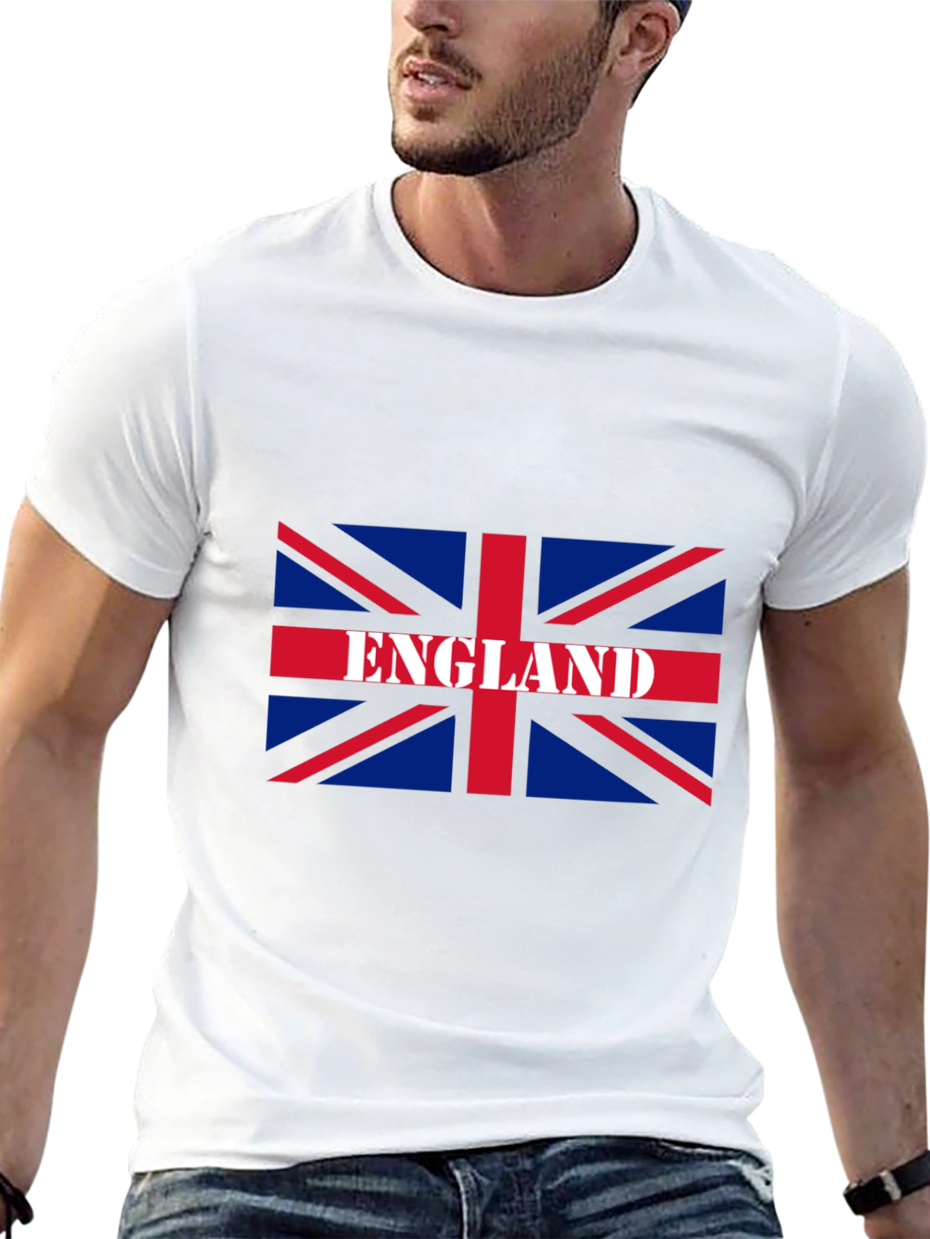 England Flag Graphic T-Shirt - Black