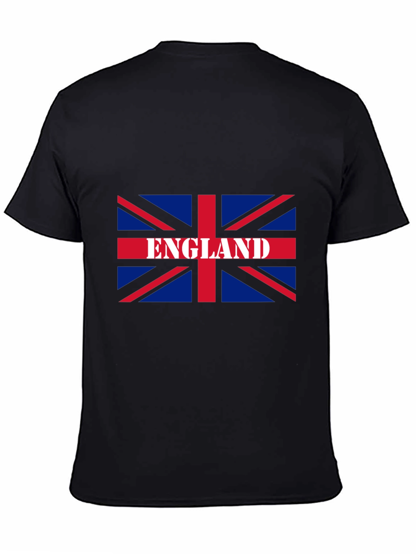 England Flag Graphic T-Shirt - Black