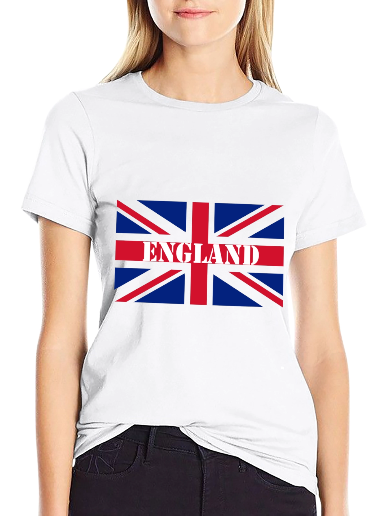 England Flag Graphic T-Shirt - Black