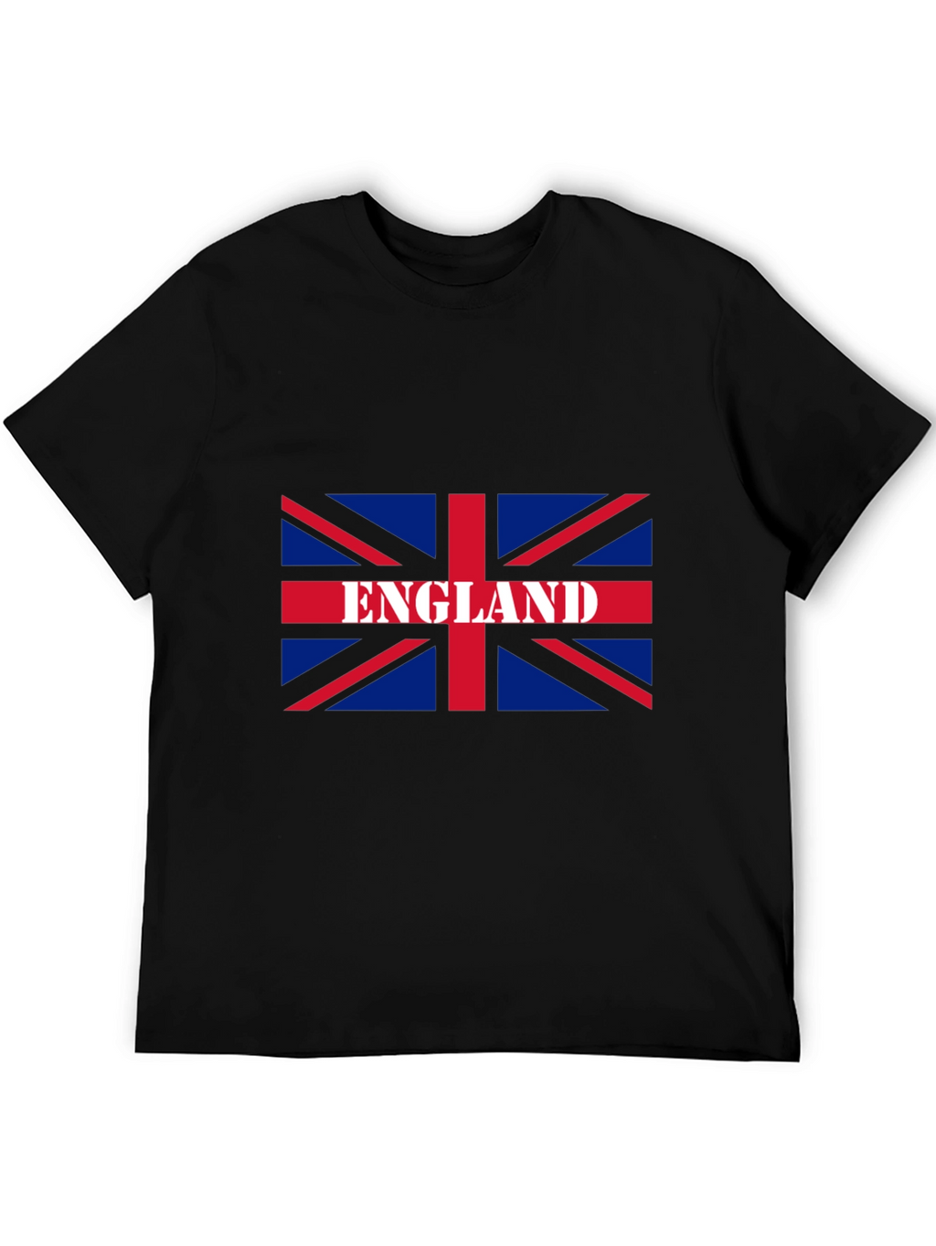 England Flag Graphic T-Shirt - Black