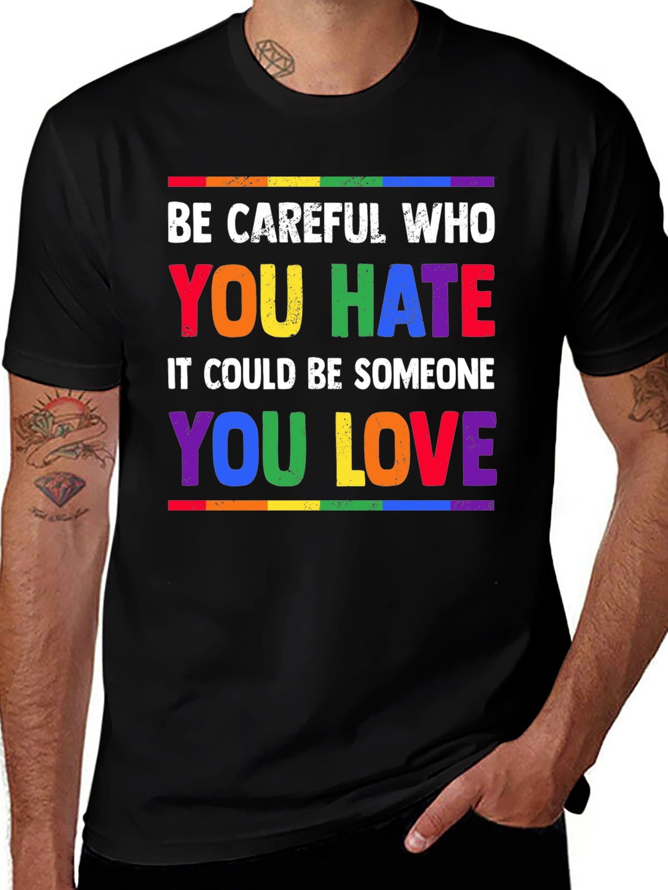 Be Careful Who You Hate LGBTQ Pride T-Shirt