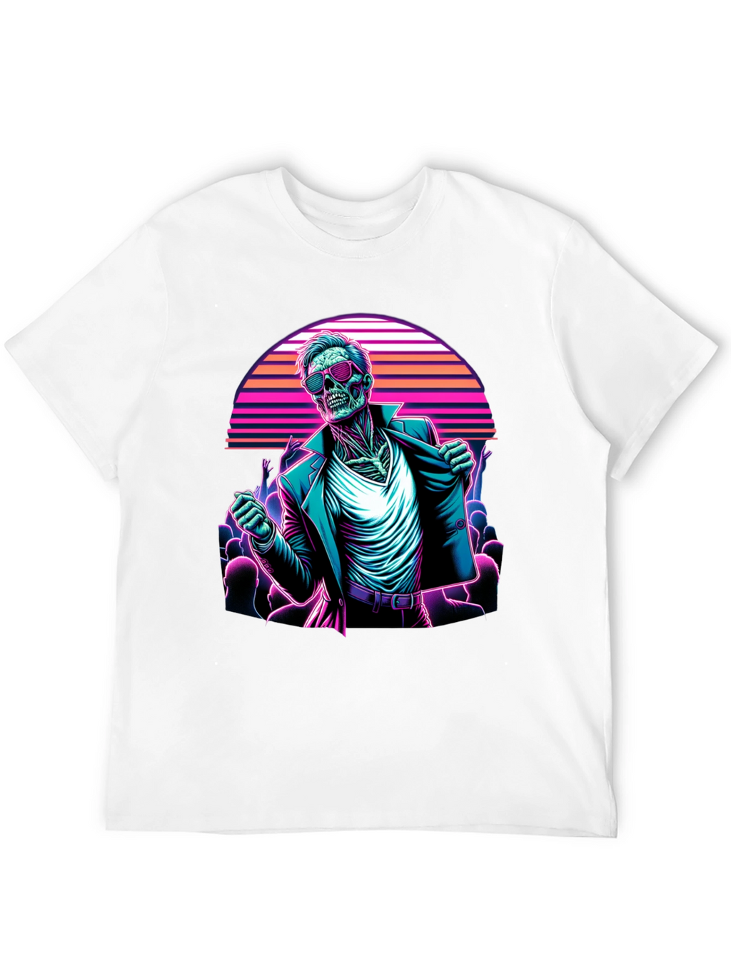 Retro Synthwave Zombie T-Shirt