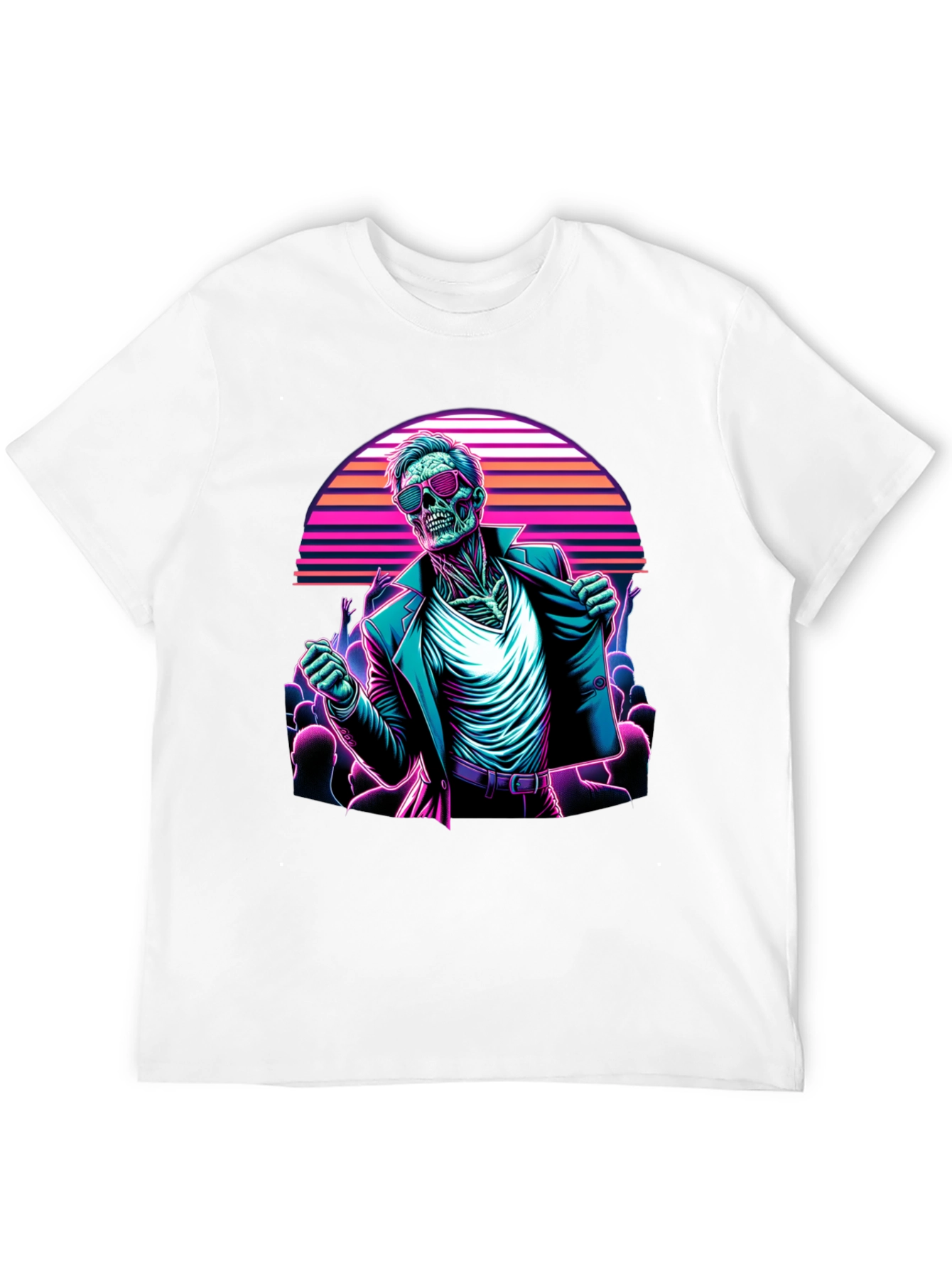 Retro Synthwave Zombie T-Shirt