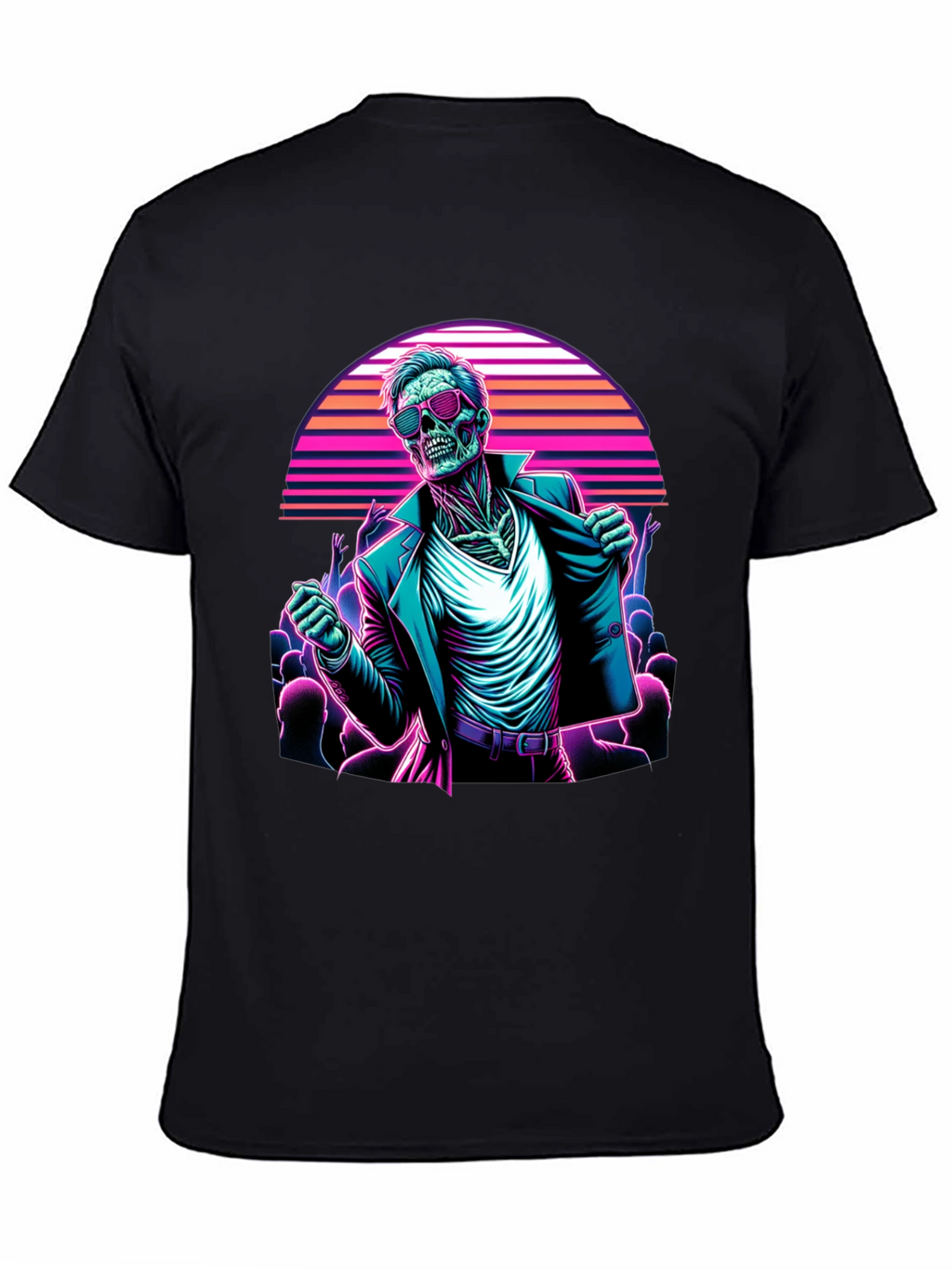 Retro Synthwave Zombie T-Shirt