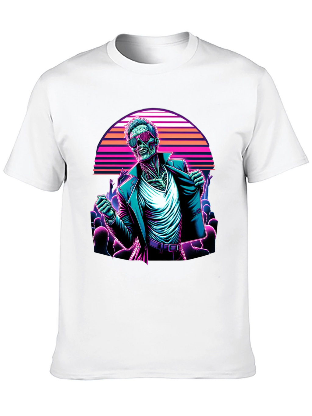 Retro Synthwave Zombie T-Shirt