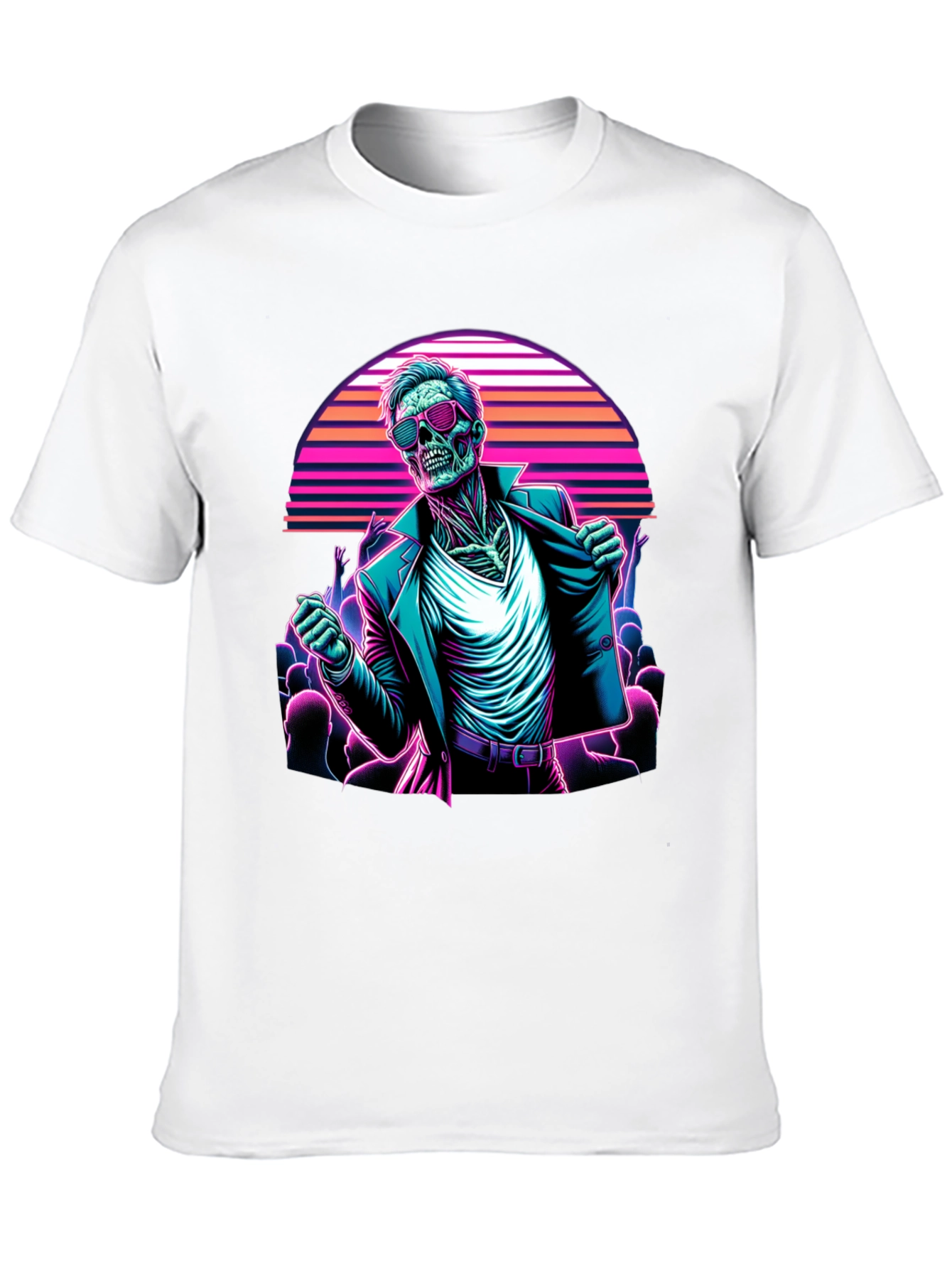 Retro Synthwave Zombie T-Shirt
