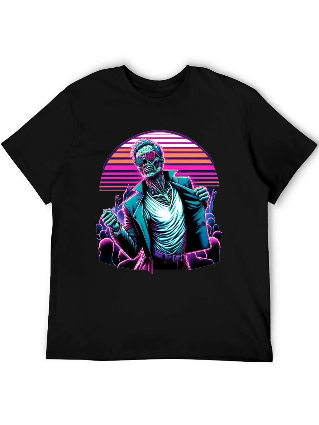 Retro Synthwave Zombie T-Shirt