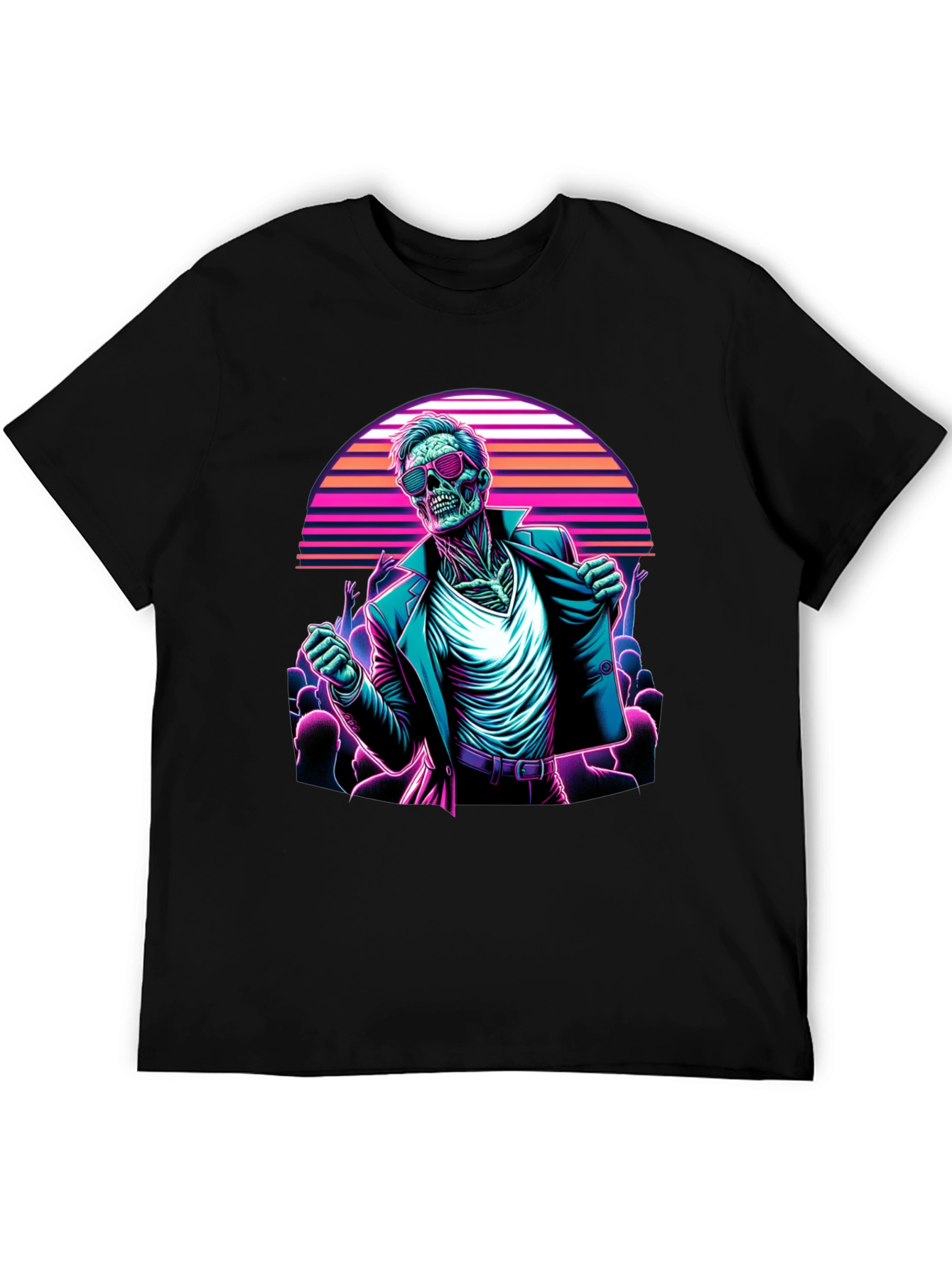 Retro Synthwave Zombie T-Shirt