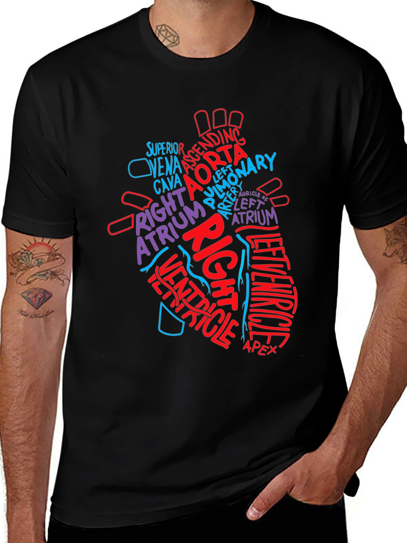 Anatomy Heart T-Shirt - Medical Science Tee