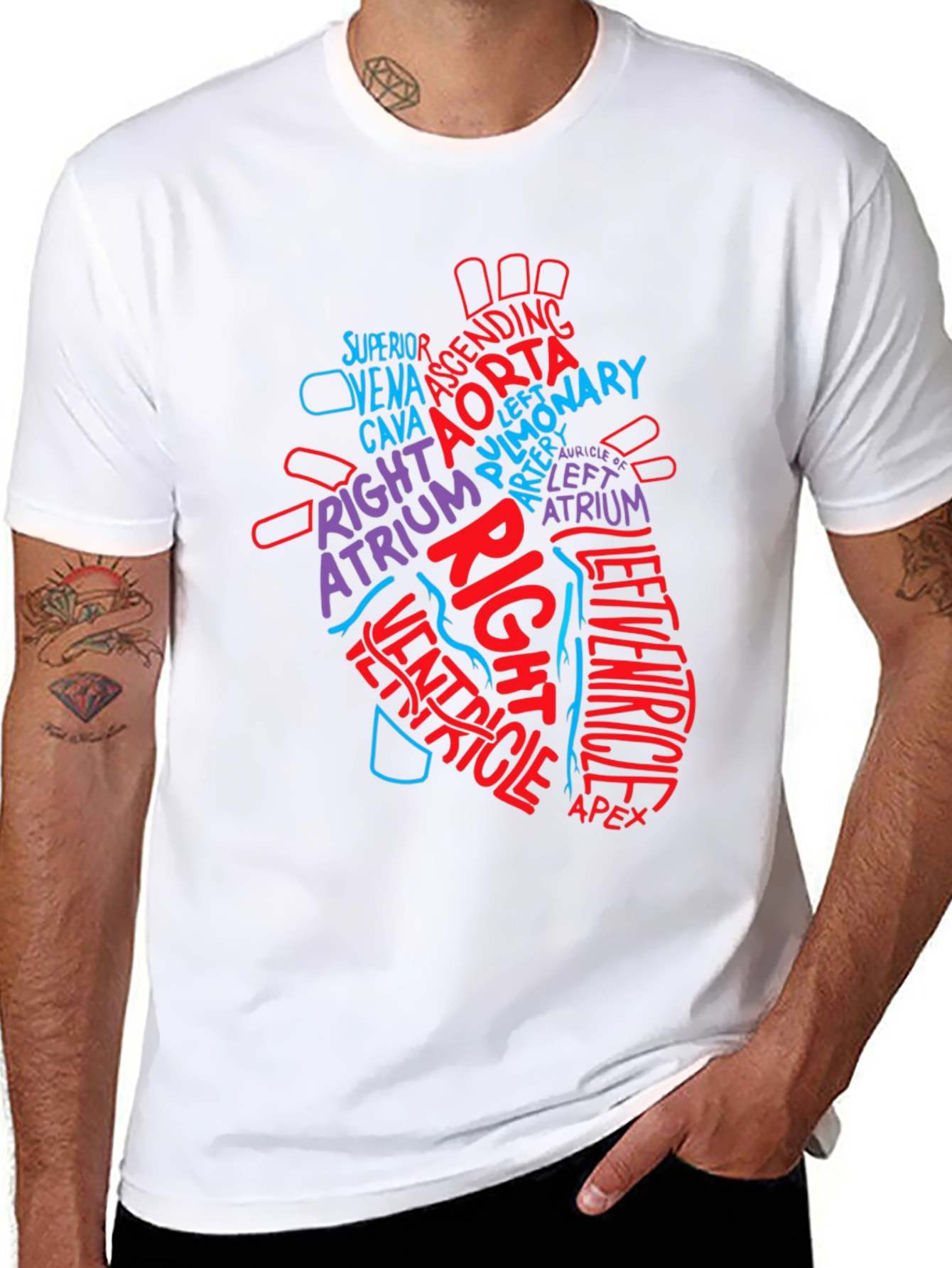Anatomy Heart T-Shirt - Medical Science Tee