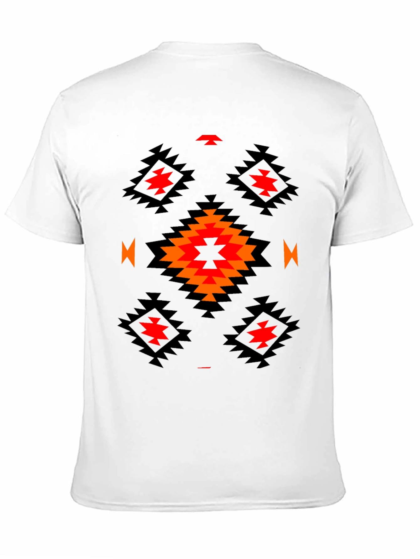 Aztec Tribal Print T-Shirt - Black