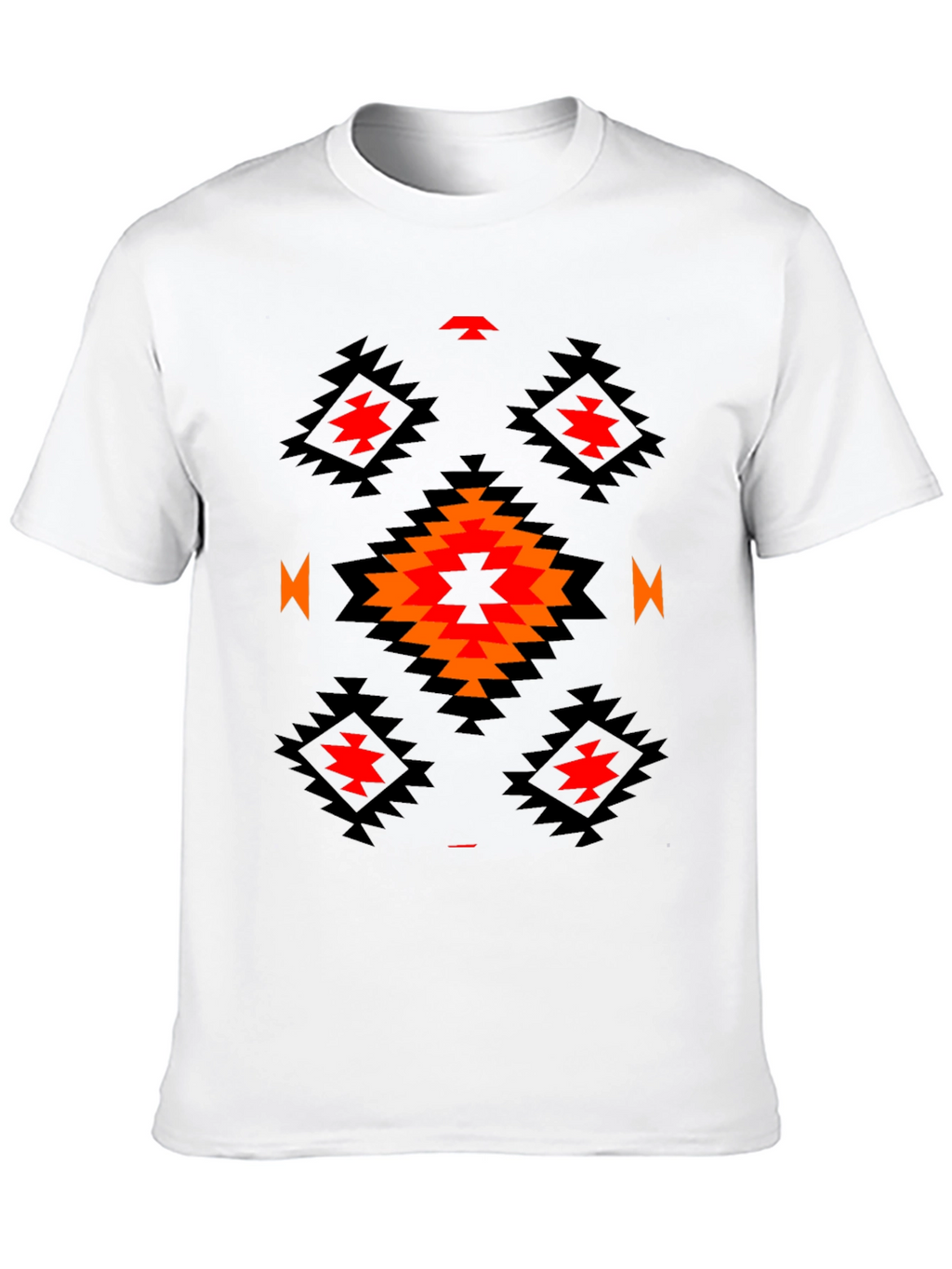 Aztec Tribal Print T-Shirt - Black