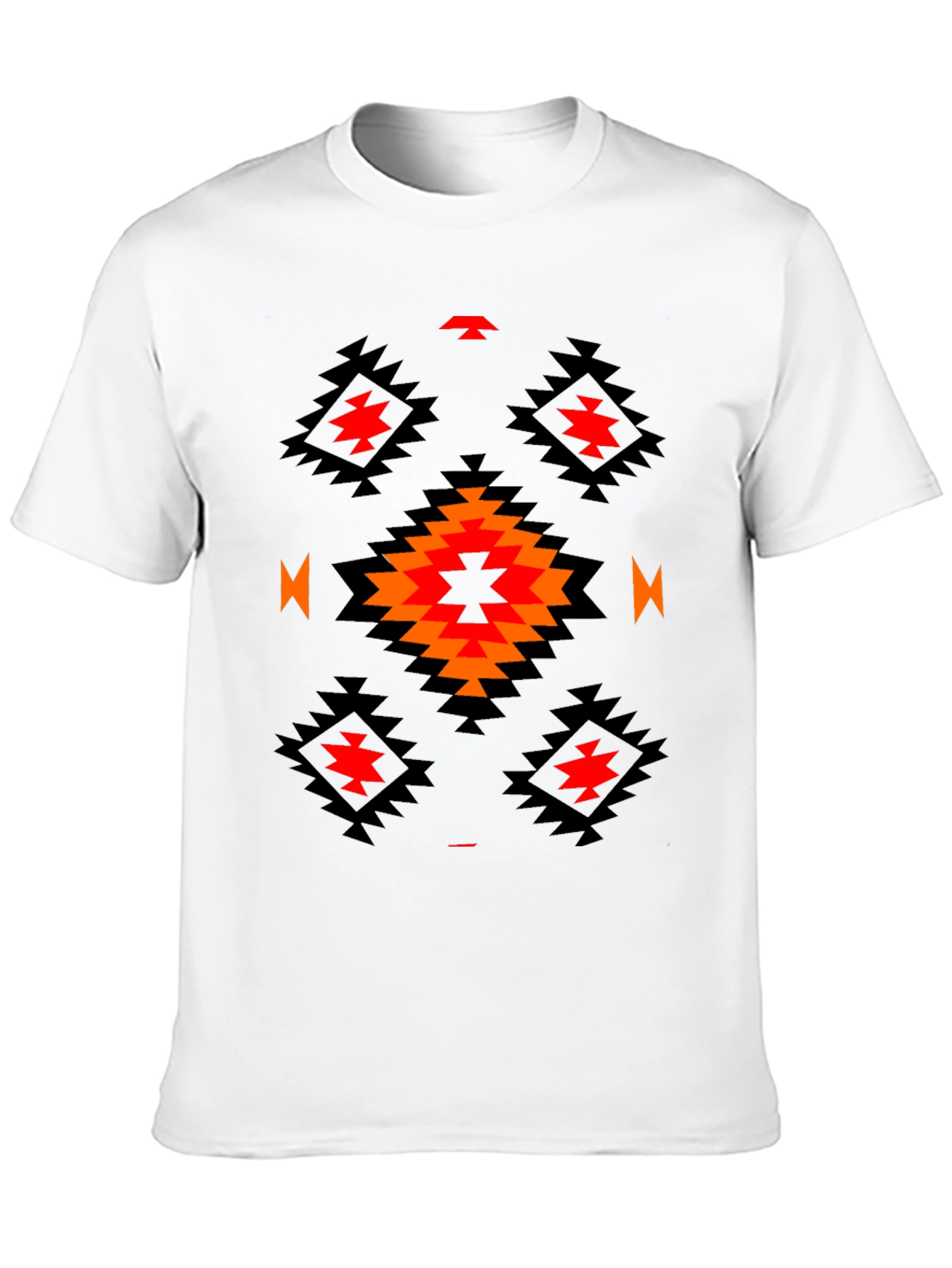 Aztec Tribal Print T-Shirt - Black