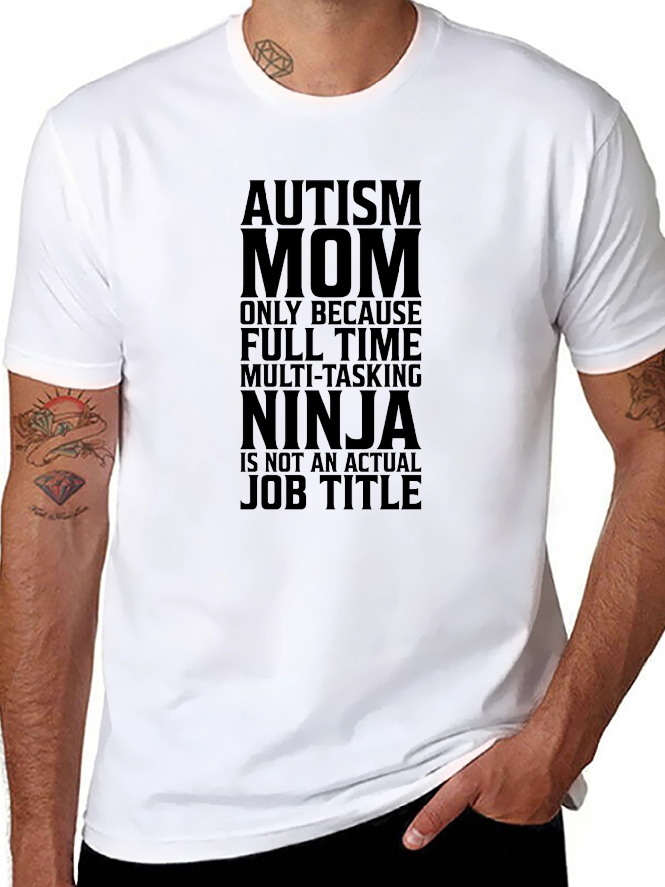 Autism Mom Ninja Graphic Tee - Black