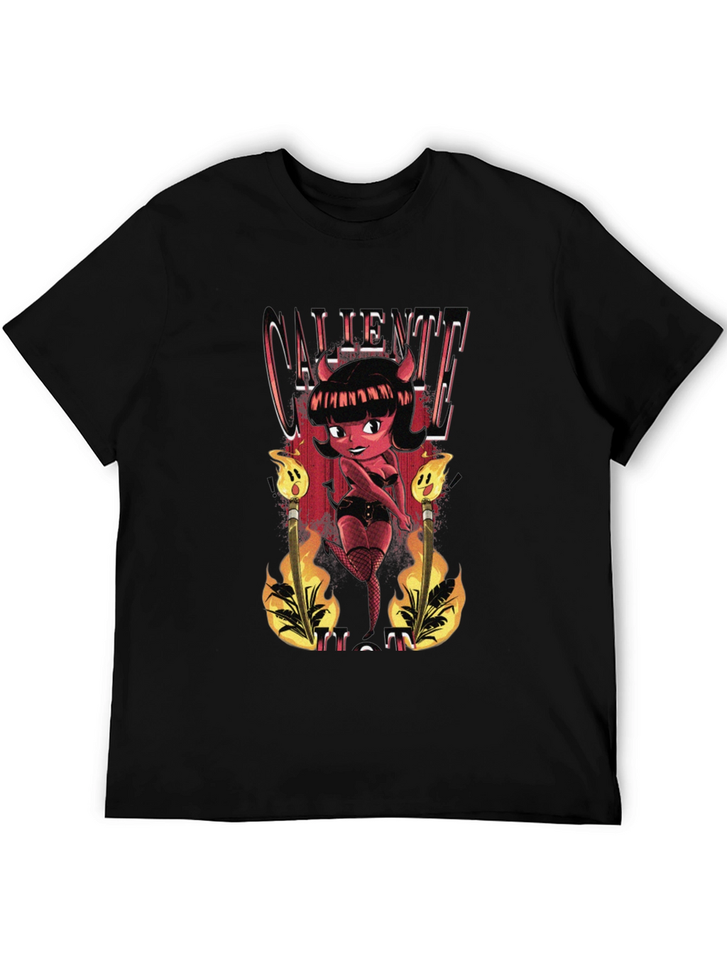 Caliente Devil Girl Graphic T-Shirt