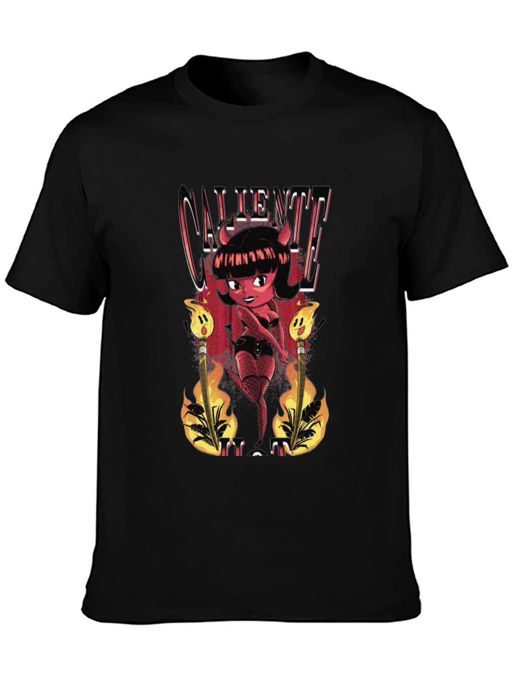 Caliente Devil Girl Graphic T-Shirt