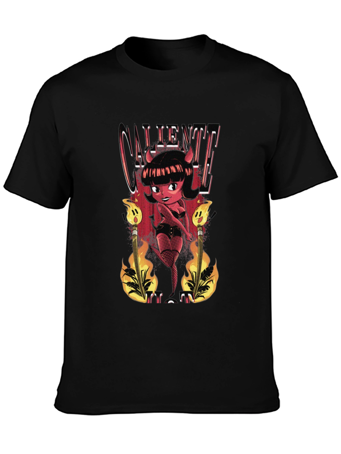 Caliente Devil Girl Graphic T-Shirt