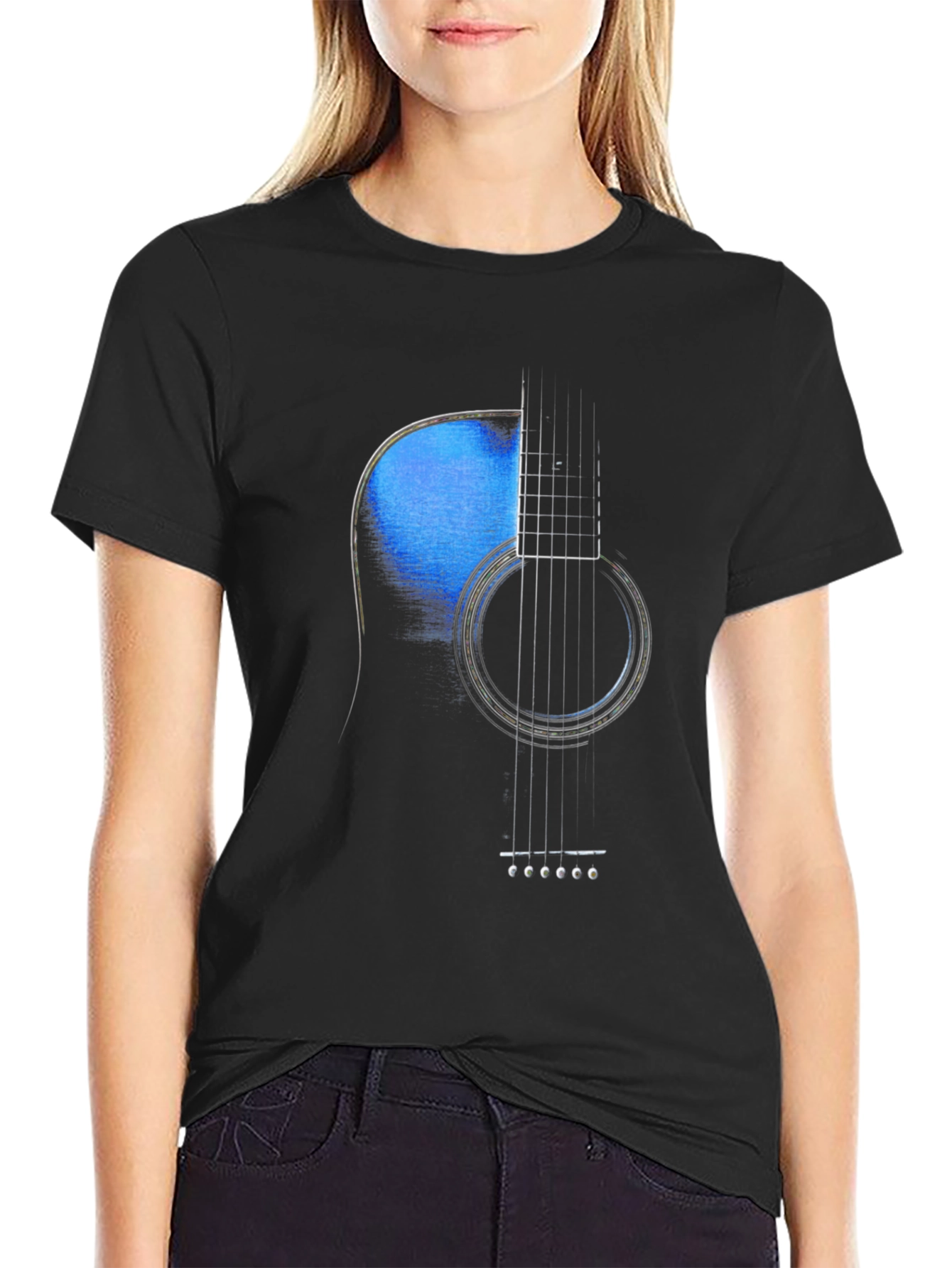Acoustic Guitar Graphic Tee - Music Lover T-Shirt