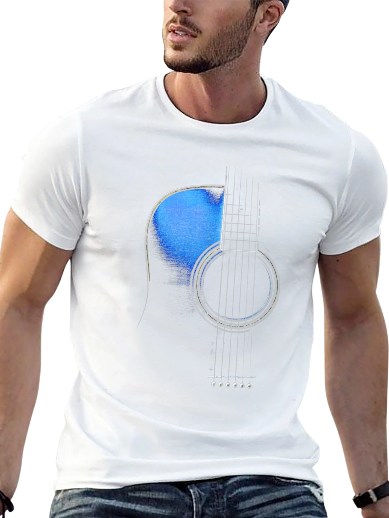 Acoustic Guitar Graphic Tee - Music Lover T-Shirt