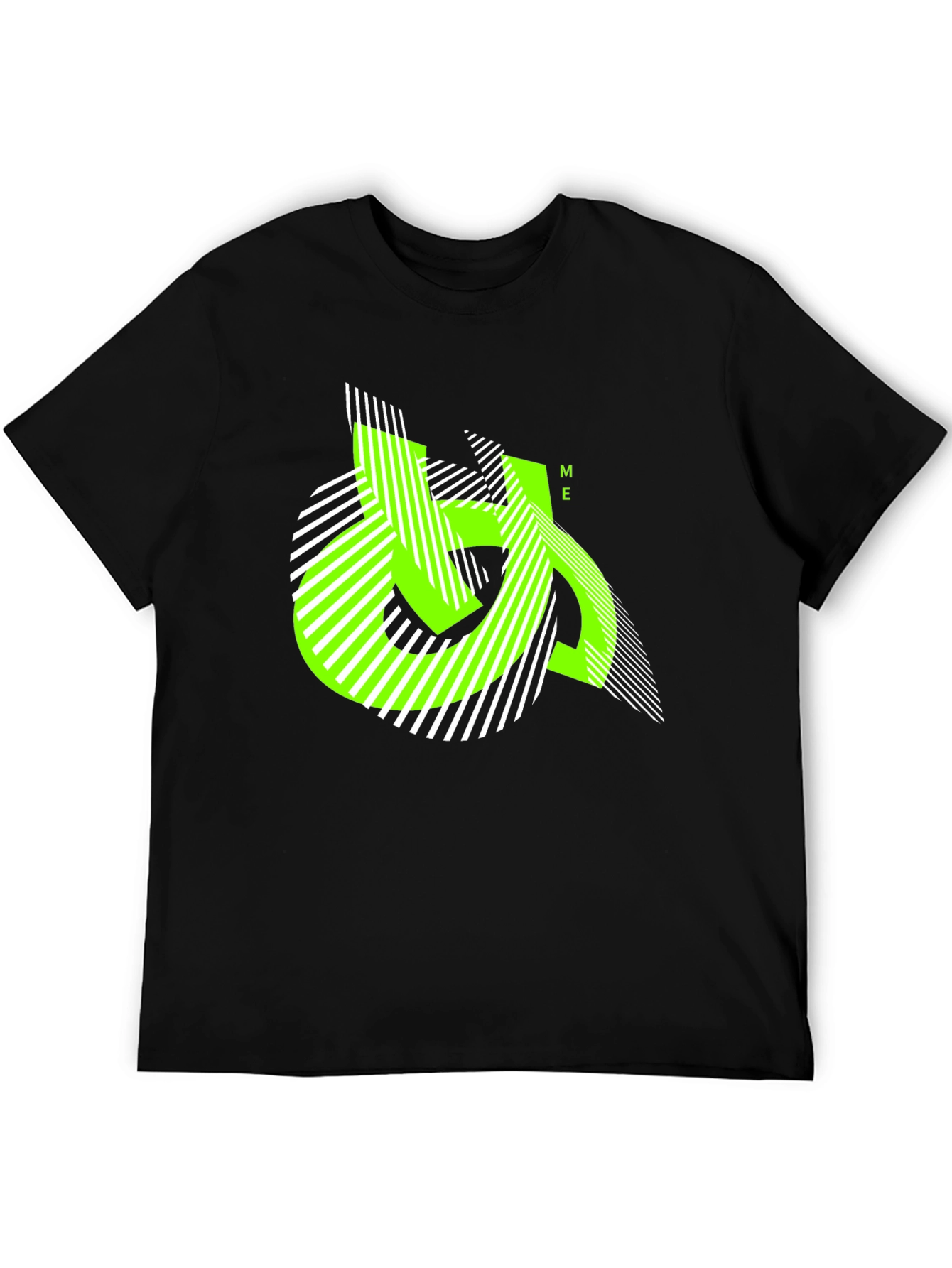 Urban Edge Tee - Geometric Neon Graphic