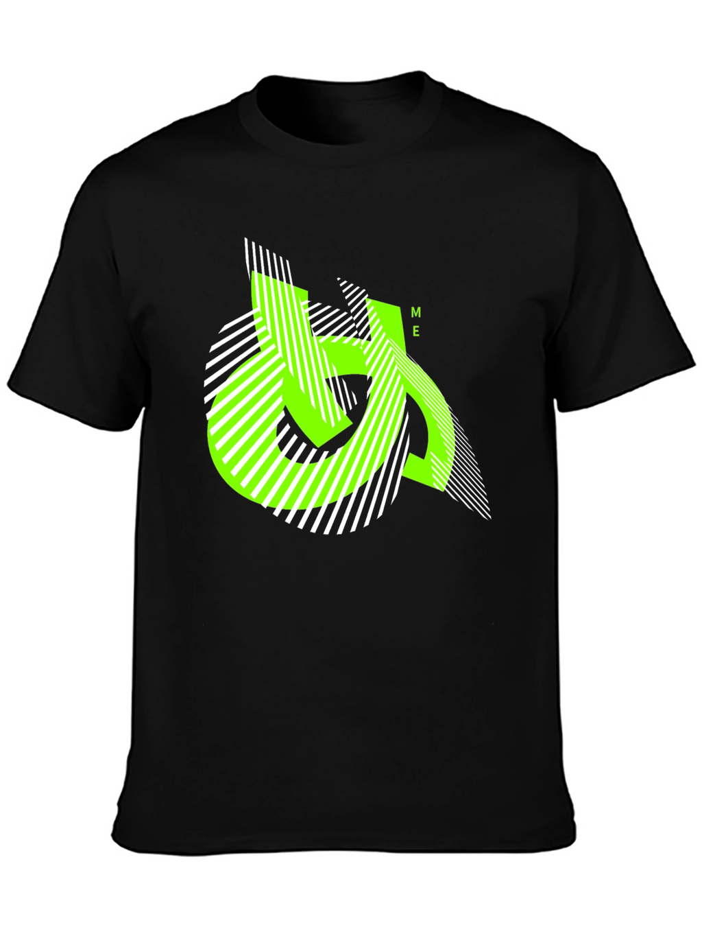Urban Edge Tee - Geometric Neon Graphic