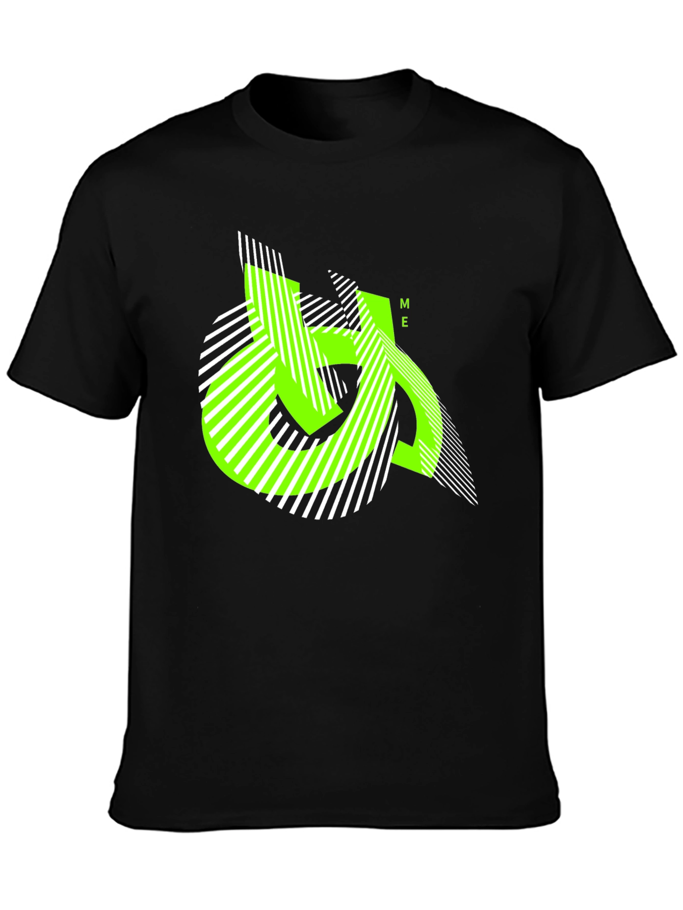 Urban Edge Tee - Geometric Neon Graphic