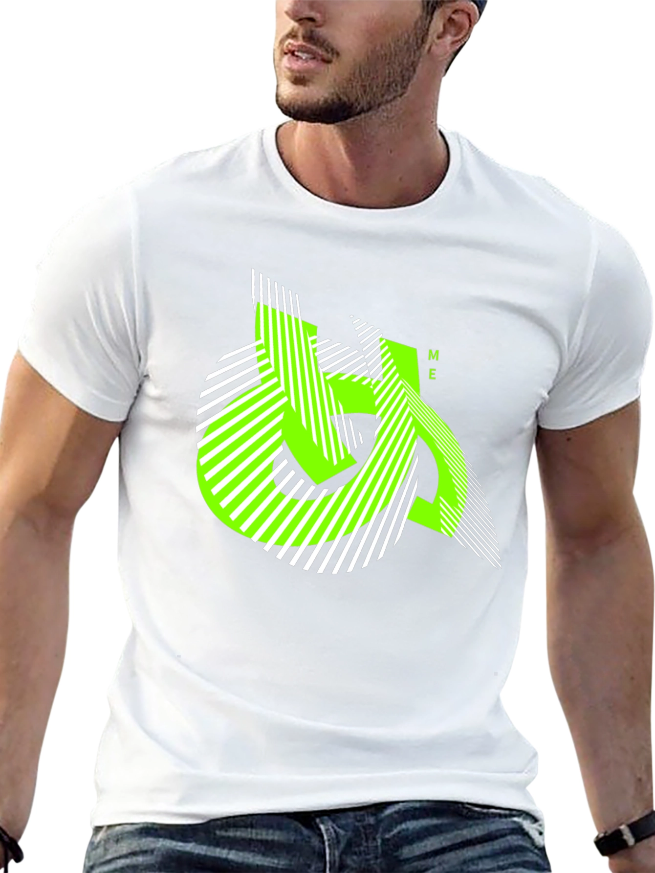 Urban Edge Tee - Geometric Neon Graphic