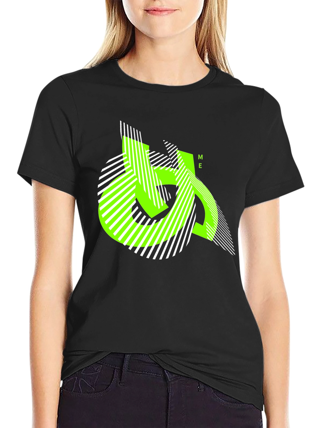 Urban Edge Tee - Geometric Neon Graphic