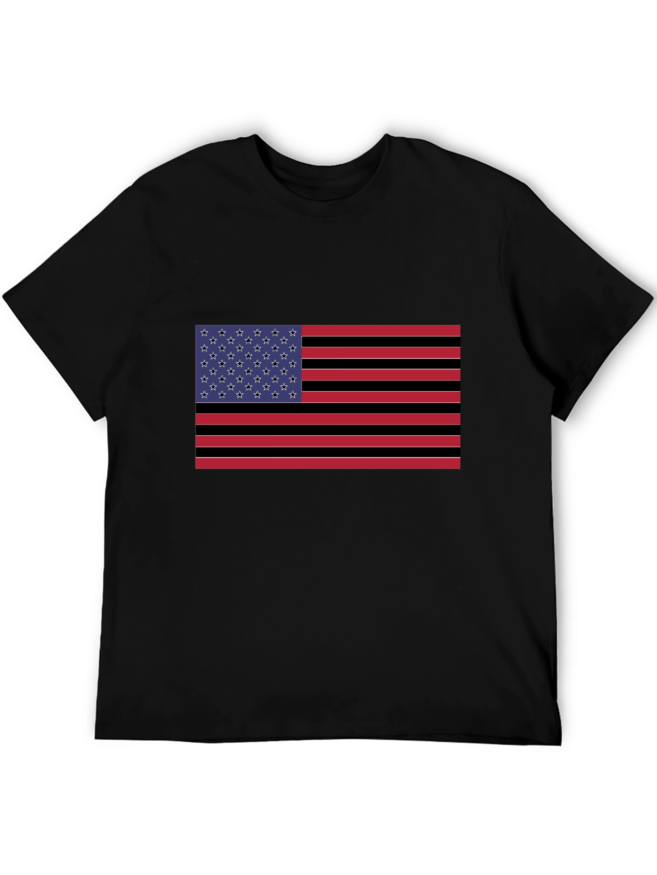 American Flag Graphic Black T-Shirt