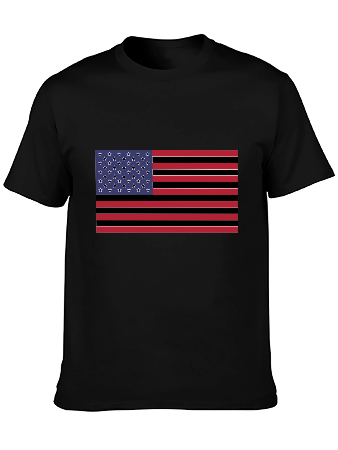 American Flag Graphic Black T-Shirt