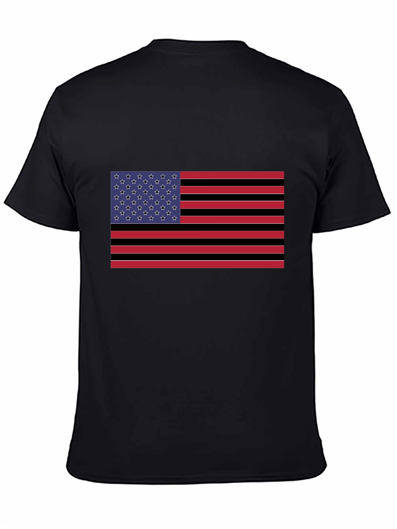 American Flag Graphic Black T-Shirt
