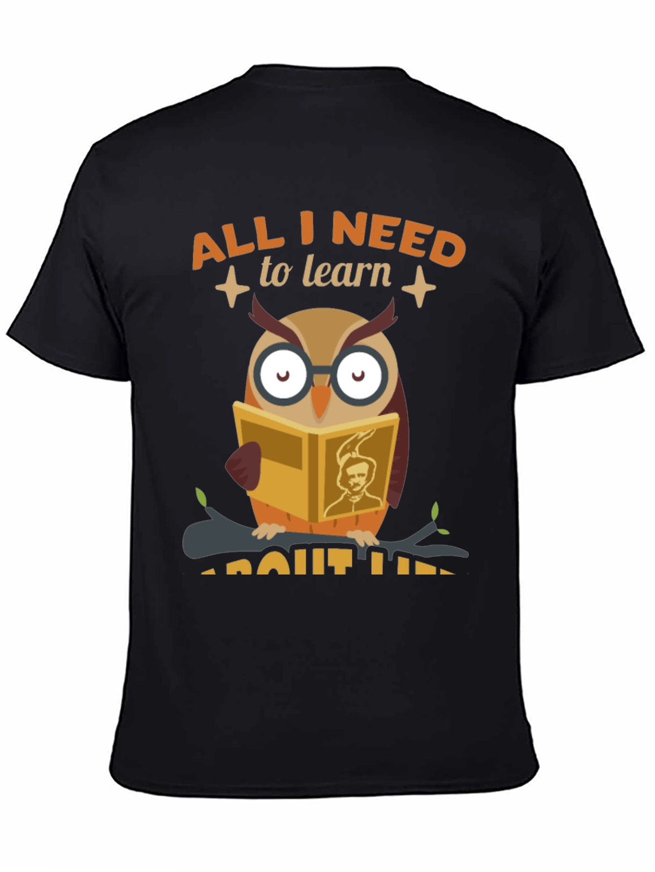 Owl Reading T-Shirt - All I Need to Learn About Life