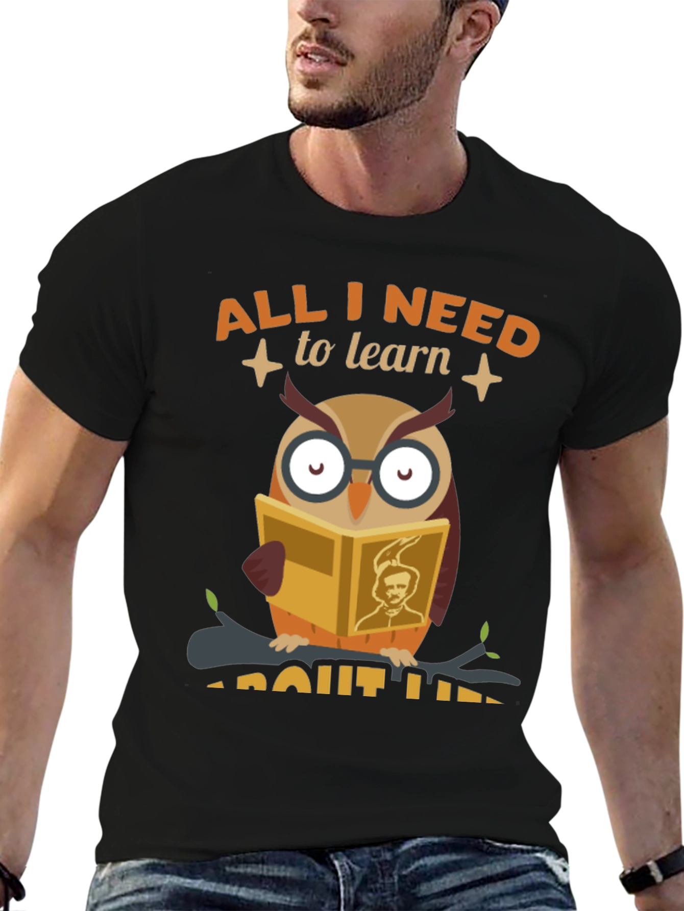 Owl Reading T-Shirt - All I Need to Learn About Life