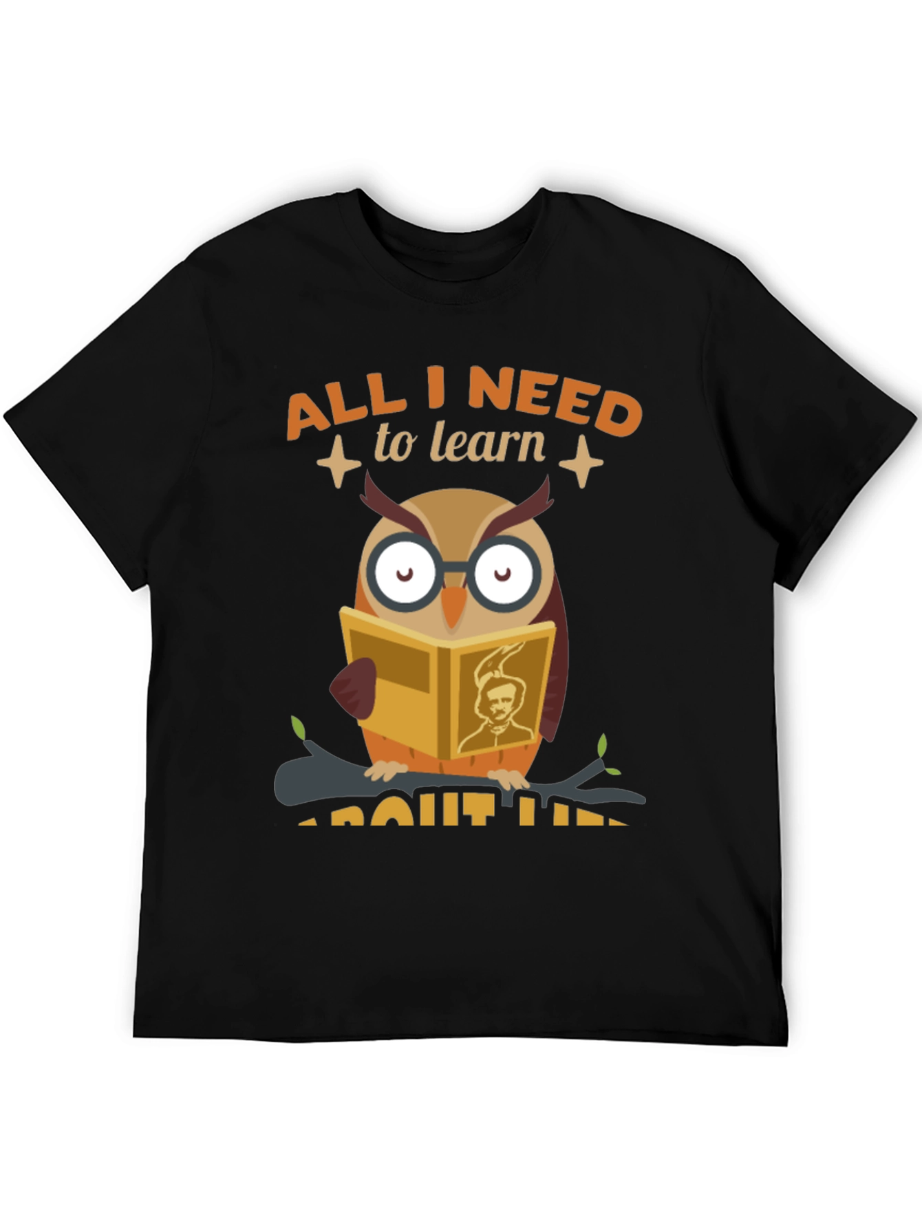 Owl Reading T-Shirt - All I Need to Learn About Life