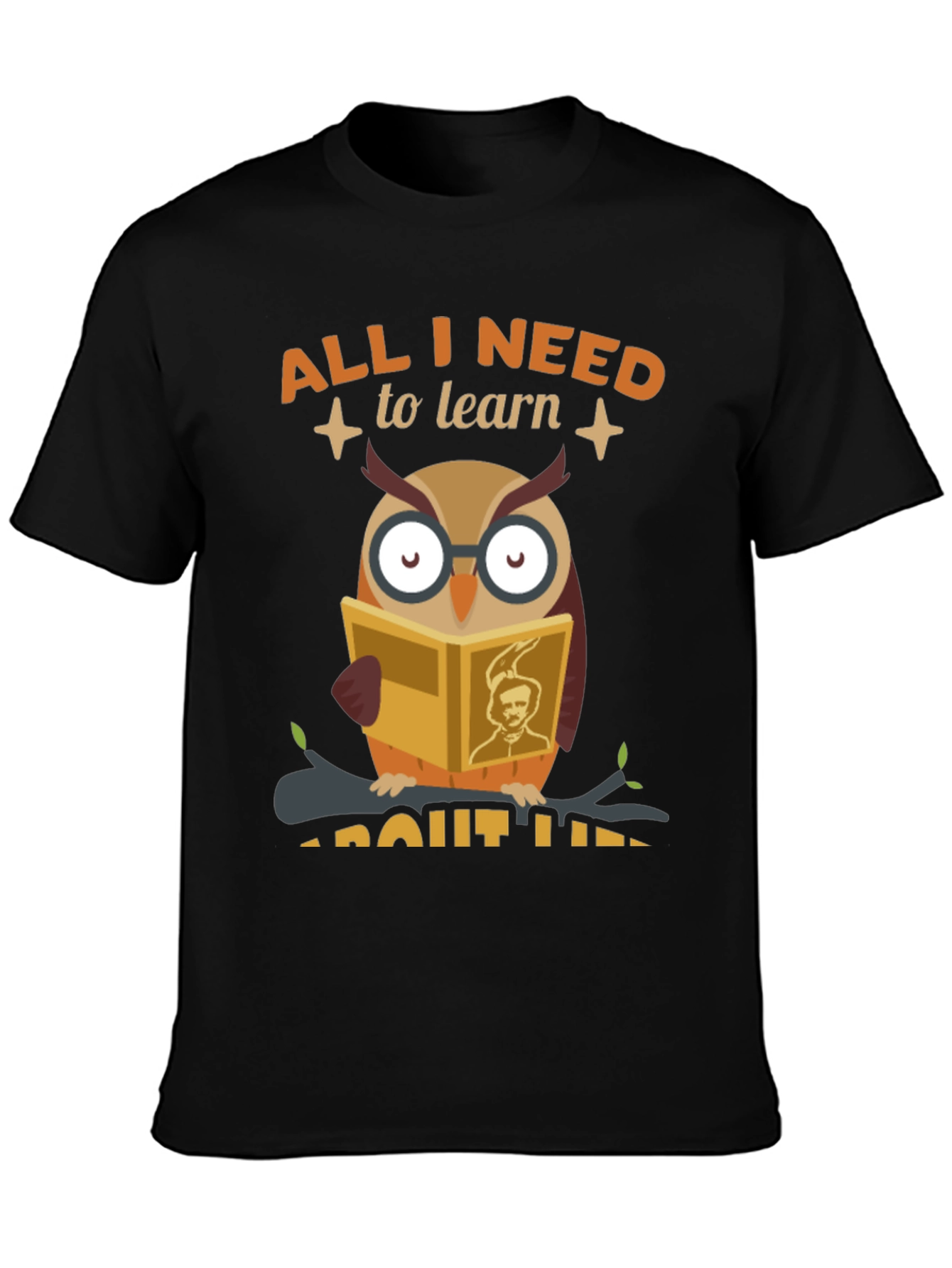 Owl Reading T-Shirt - All I Need to Learn About Life