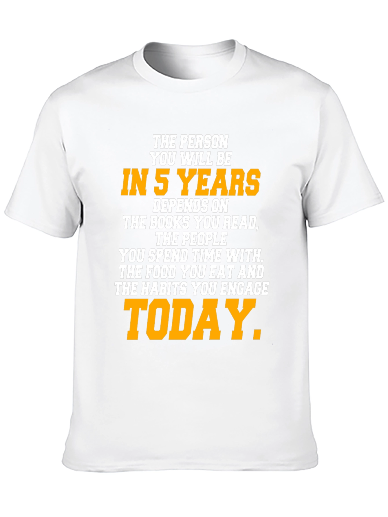 Motivational In 5 Years Black Graphic T-Shirt